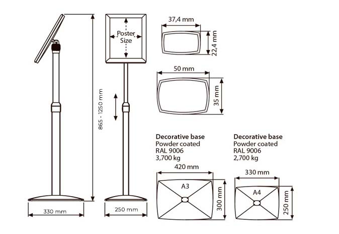 porta menus A4 y A3 